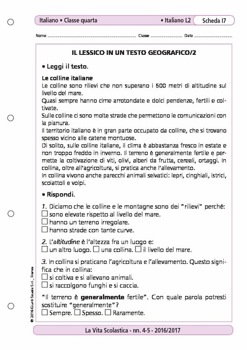 Il lessico in un testo geografico/2 | Giunti Scuola Il lessico in un testo geografico/2 | Giunti Scuola