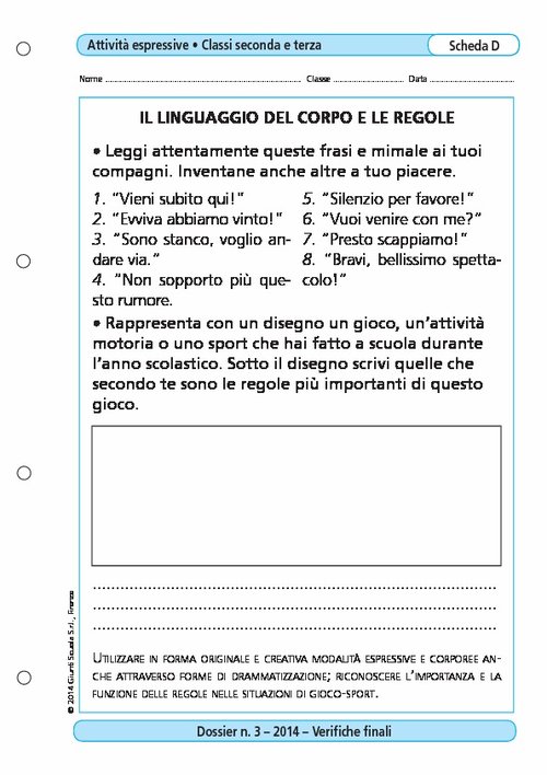 Il linguaggio del corpo e le regole | Giunti Scuola Il linguaggio del corpo e le regole | Giunti Scuola
