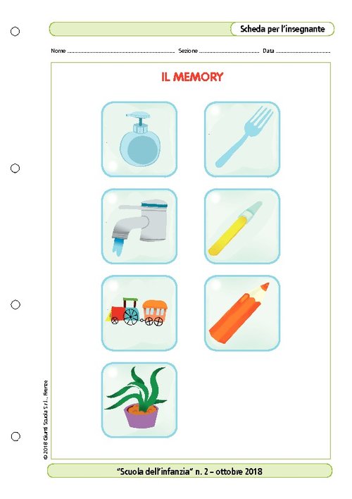 Il memory | Giunti Scuola Il memory | Giunti Scuola