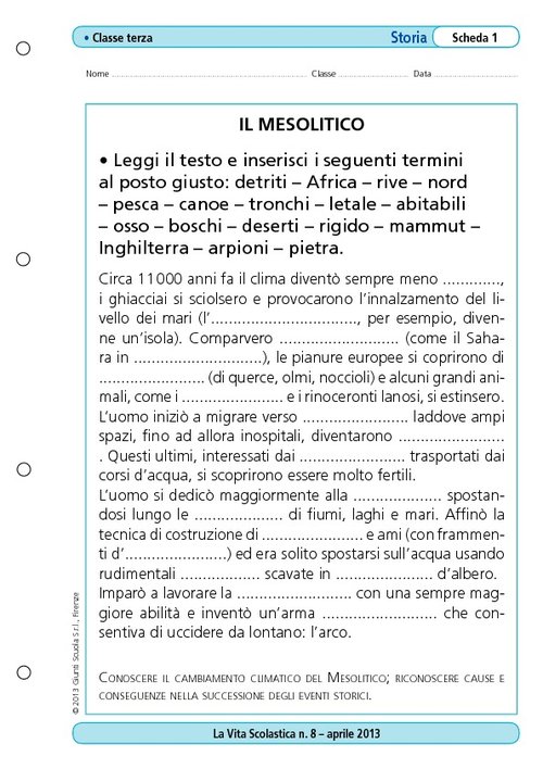Il Mesolitico | Giunti Scuola Il Mesolitico | Giunti Scuola