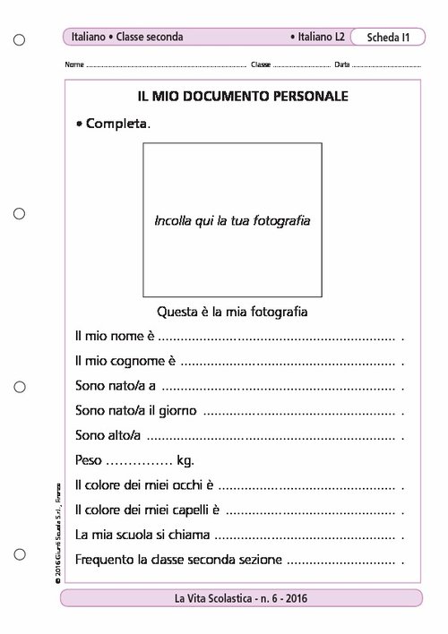 Il mio documento personale | Giunti Scuola Il mio documento personale | Giunti Scuola
