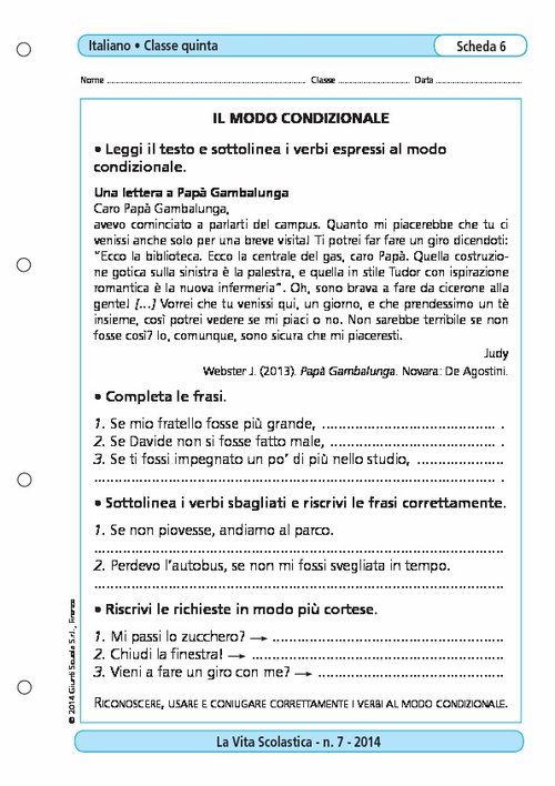Il modo condizionale | Giunti Scuola Il modo condizionale | Giunti Scuola