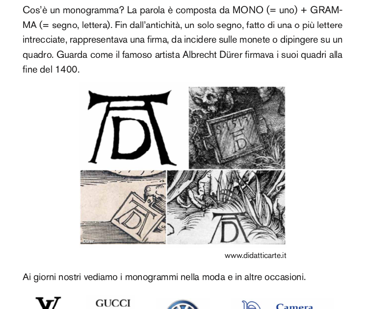 Il monogramma | Giunti Scuola