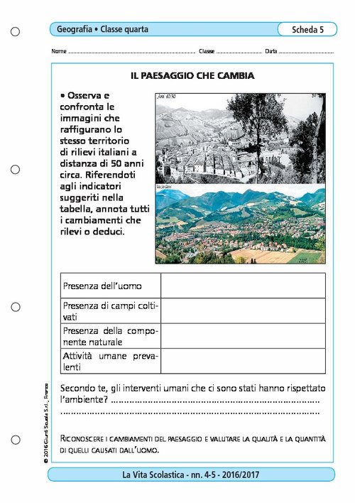 Il paesaggio che cambia | Giunti Scuola Il paesaggio che cambia | Giunti Scuola