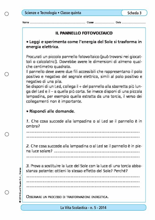 Il pannello fotovoltaico | Giunti Scuola Il pannello fotovoltaico | Giunti Scuola