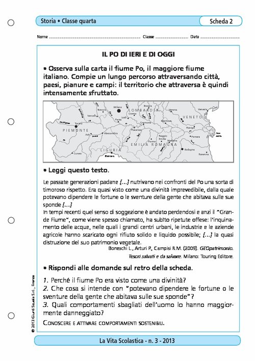 Il Po di ieri e di oggi | Giunti Scuola Il Po di ieri e di oggi | Giunti Scuola