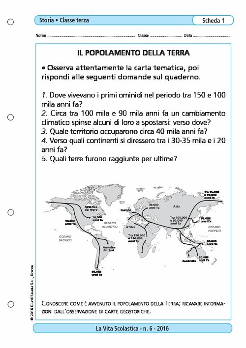 Il popolamento della Terra | Giunti Scuola Il popolamento della Terra | Giunti Scuola