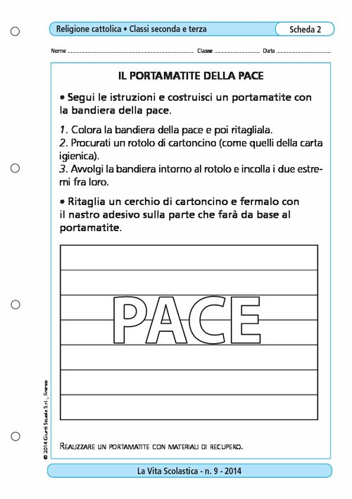 Il portamatite della pace | Giunti Scuola Il portamatite della pace | Giunti Scuola