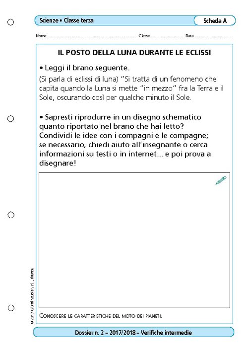 Il posto della Luna durante le eclissi | Giunti Scuola Il posto della Luna durante le eclissi | Giunti Scuola