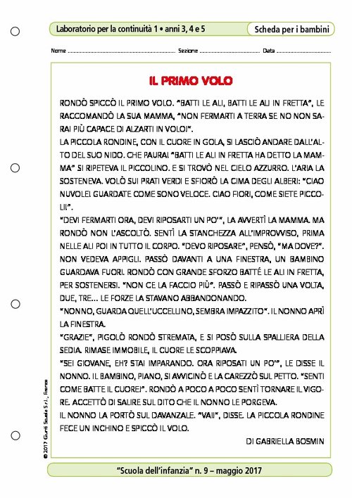 Il primo volo | Giunti Scuola Il primo volo | Giunti Scuola