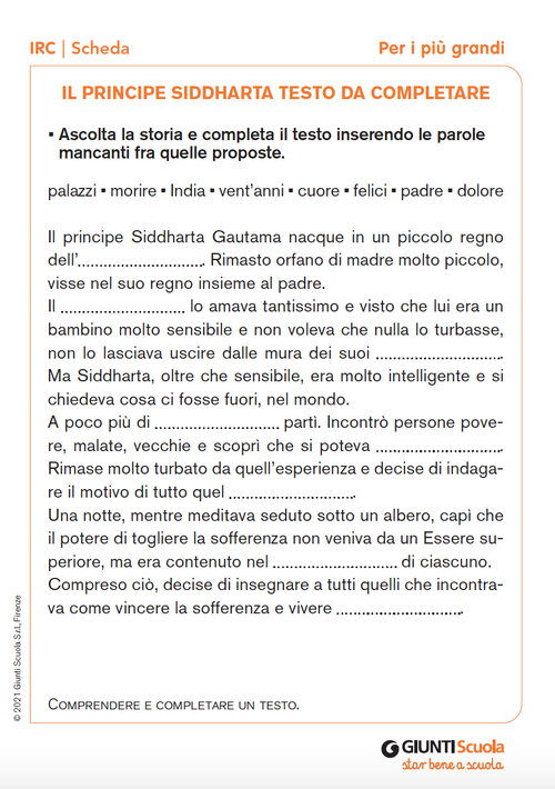 Testi Da Completare Con Parole