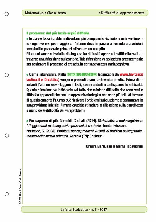 Il problema: dal più facile al più difficile | Giunti Scuola Il problema: dal più facile al più difficile | Giunti Scuola