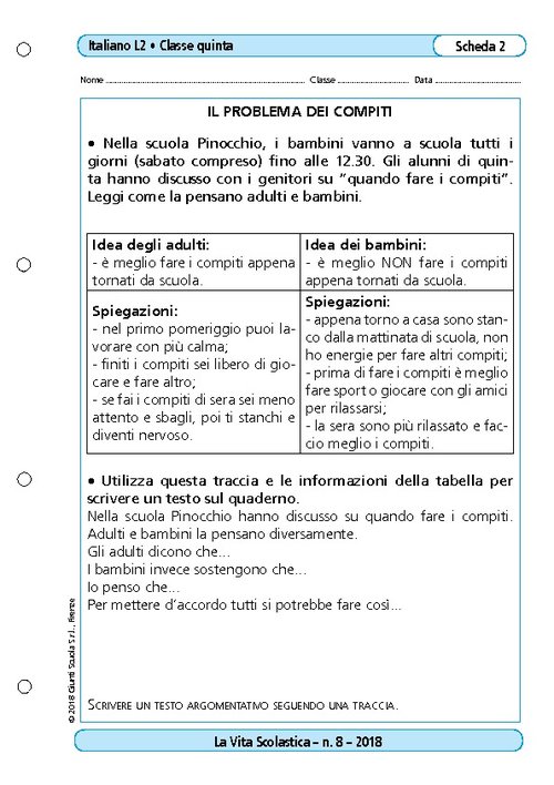 Il problema dei compiti | Giunti Scuola Il problema dei compiti | Giunti Scuola