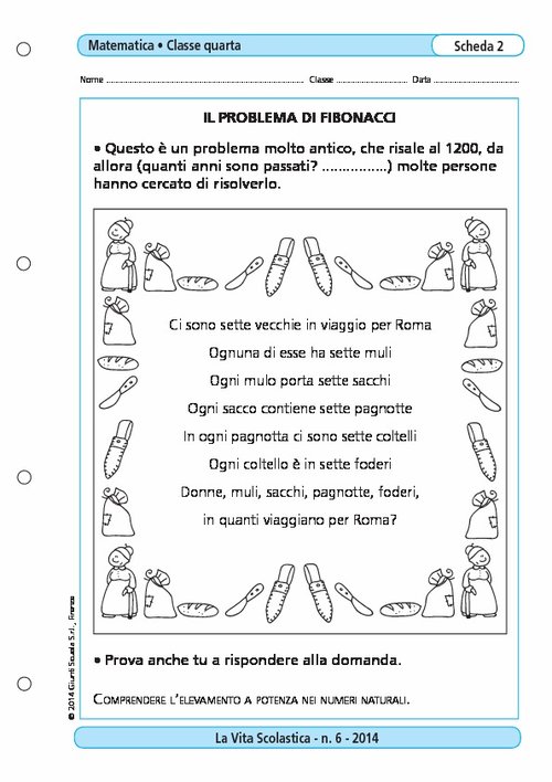 Il problema di Fibonacci | Giunti Scuola Il problema di Fibonacci | Giunti Scuola