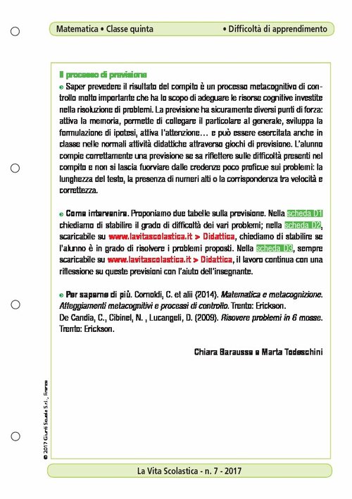 Il processo di previsione | Giunti Scuola Il processo di previsione | Giunti Scuola