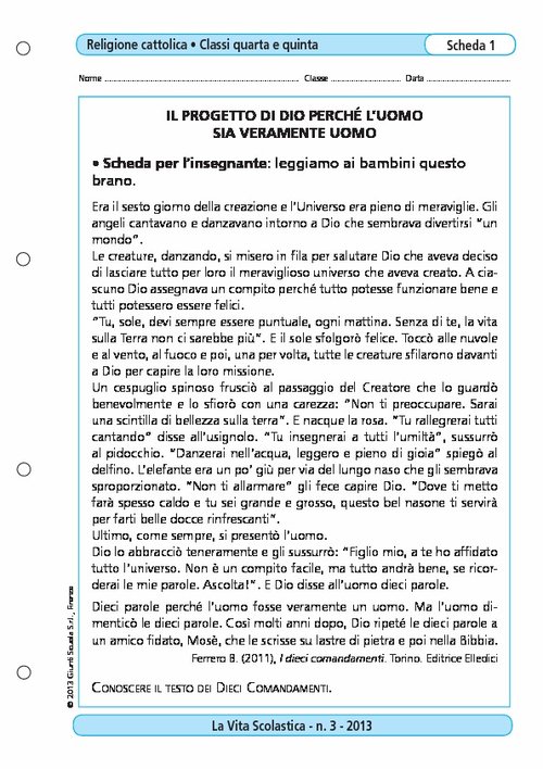 Il progetto di Dio perché l'uomo sia veramente uomo | Giunti Scuola Il progetto di Dio perché l'uomo sia veramente uomo | Giunti Scuola