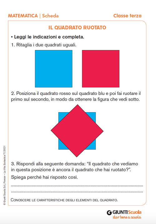 Il quadrato ruotato | Giunti Scuola Il quadrato ruotato | Giunti Scuola