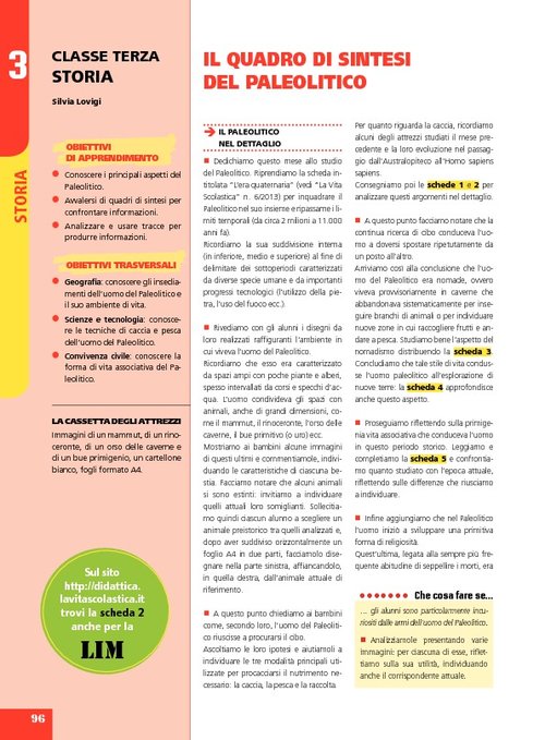 Il quadro di sintesi del Paleolitico | Giunti Scuola Il quadro di sintesi del Paleolitico | Giunti Scuola