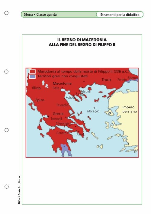 Il regno di Macedonia alla fine del regno di Filippo II | Giunti Scuola