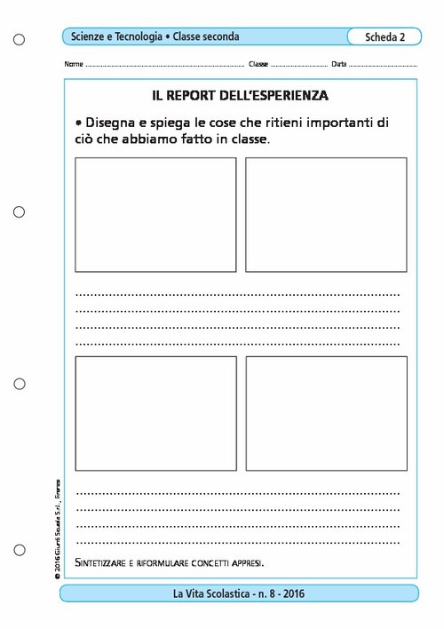 Il report dell'esperienza | Giunti Scuola Il report dell'esperienza | Giunti Scuola