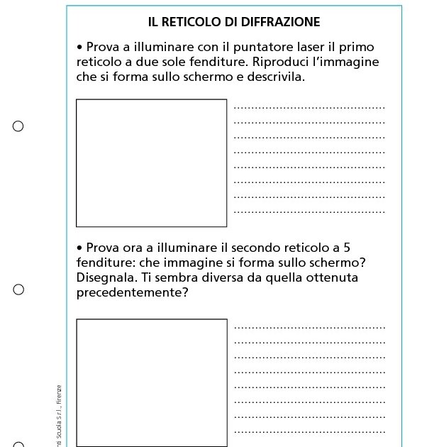 Il reticolo di diffrazione Giunti Scuola
