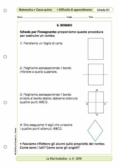 Il rombo | Giunti Scuola Il rombo | Giunti Scuola