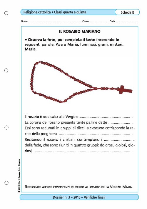 Il rosario Mariano | Giunti Scuola Il rosario Mariano | Giunti Scuola