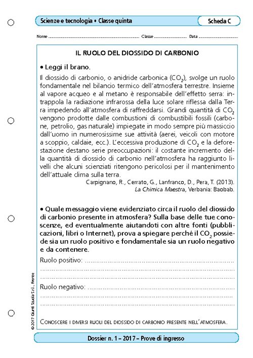 Il ruolo del diossido di carbonio | Giunti Scuola Il ruolo del diossido di carbonio | Giunti Scuola