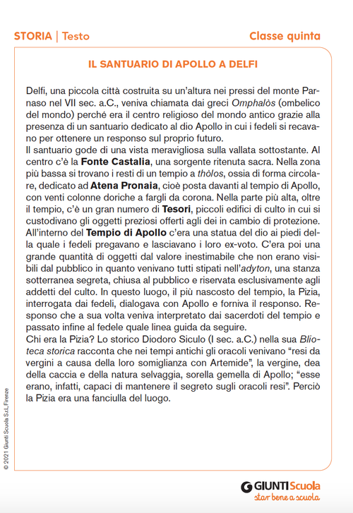 Il santuario di Apollo a Delfi | Giunti Scuola Il santuario di Apollo a Delfi | Giunti Scuola