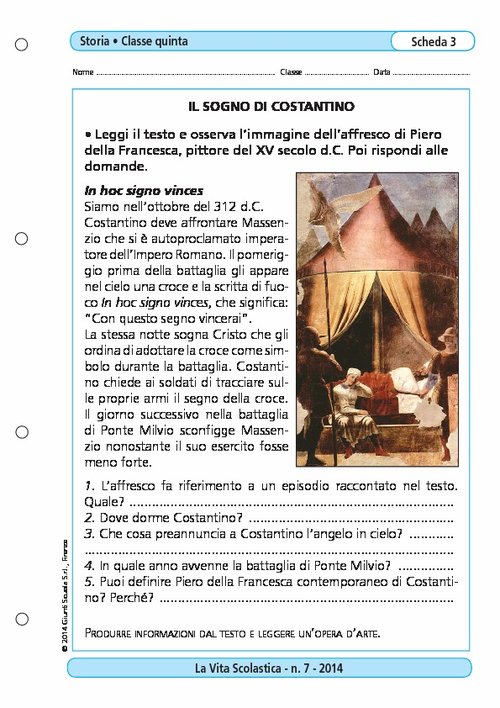 Il sogno di Costantino | Giunti Scuola Il sogno di Costantino | Giunti Scuola
