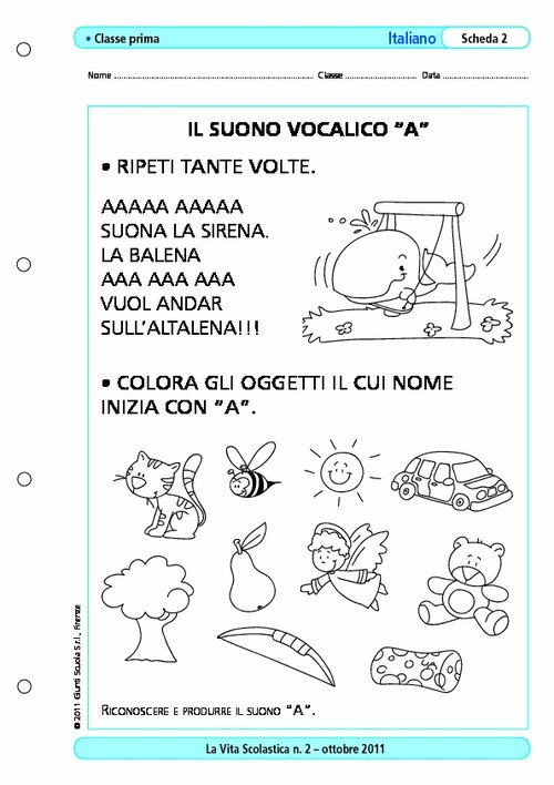 Il suono vocalico "A" | Giunti Scuola Il suono vocalico "A" | Giunti Scuola