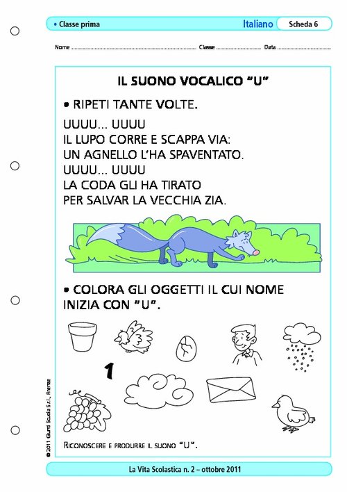 il suono vocalico "U" | Giunti Scuola il suono vocalico "U" | Giunti Scuola