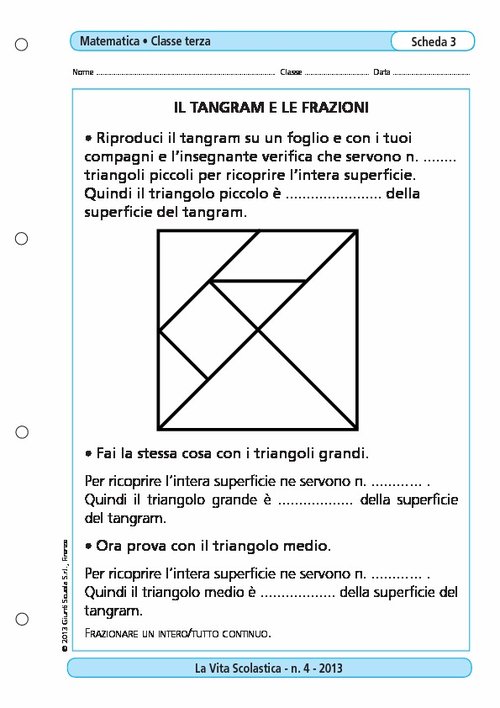Il tangram e le frazioni | Giunti Scuola