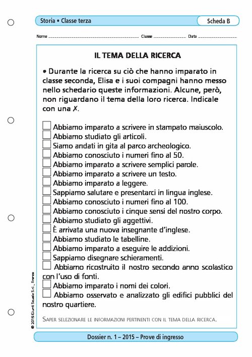 Il tema della ricerca | Giunti Scuola Il tema della ricerca | Giunti Scuola