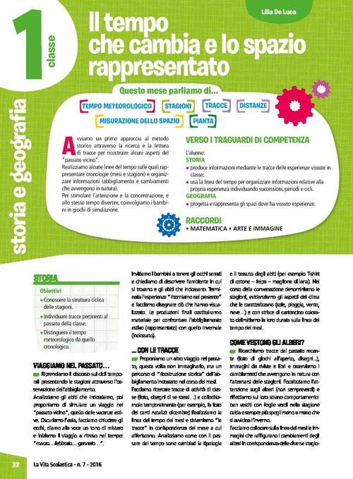 Il tempo che cambia e lo spazio rappresentato | Giunti Scuola Il tempo che cambia e lo spazio rappresentato | Giunti Scuola