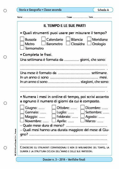 Il tempo e le sue parti | Giunti Scuola Il tempo e le sue parti | Giunti Scuola