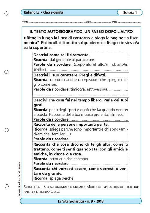 Il testo autobiografico: un passo dopo l’altro | Giunti Scuola Il testo autobiografico: un passo dopo l’altro | Giunti Scuola
