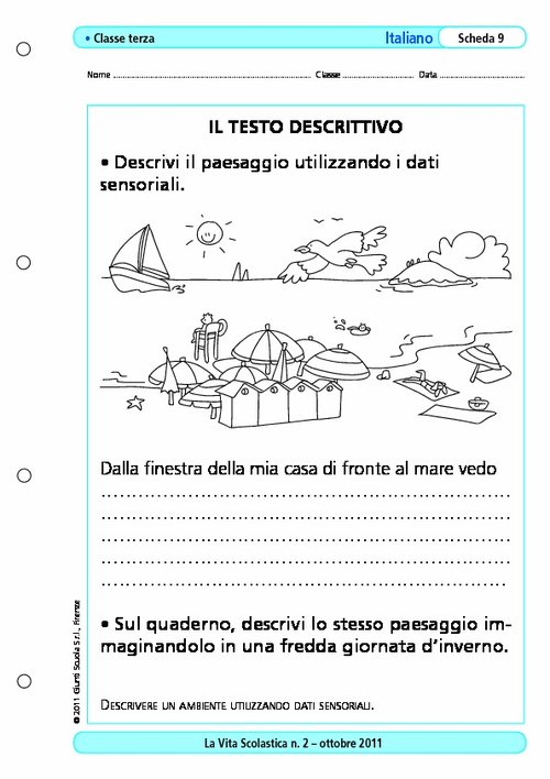 Il testo descrittivo | Giunti Scuola Il testo descrittivo | Giunti Scuola