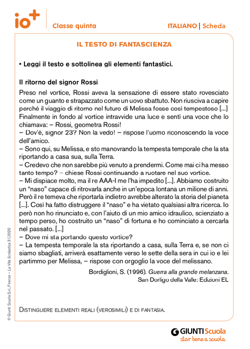 Il testo di fantascienza | Giunti Scuola