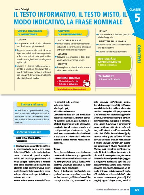 Il testo informativo, il testo misto, il modo indicativo, la frase nominale | Giunti Scuola Il testo informativo, il testo misto, il modo indicativo, la frase nominale | Giunti Scuola