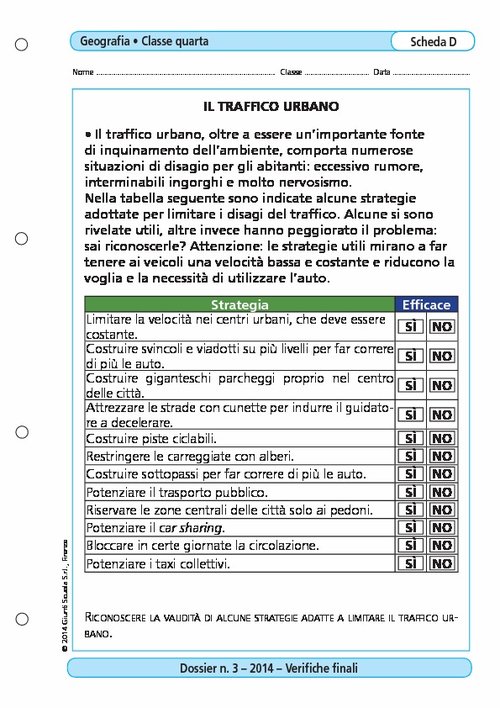Il traffico urbano | Giunti Scuola Il traffico urbano | Giunti Scuola