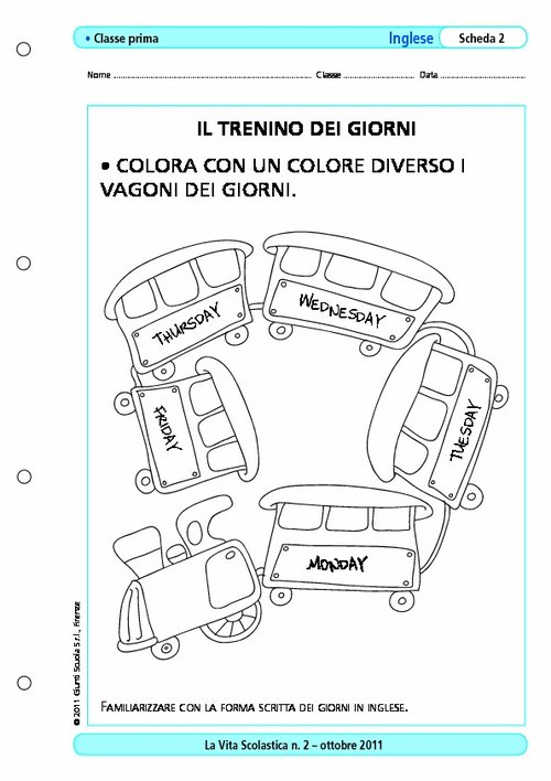 Il trenino dei giorni | Giunti Scuola Il trenino dei giorni | Giunti Scuola