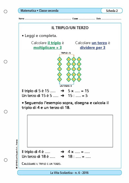 Il triplo/un terzo | Giunti Scuola Il triplo/un terzo | Giunti Scuola