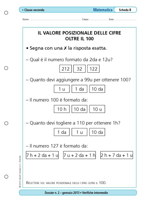 Il valore posizionale delle cifre oltre il 100 | Giunti Scuola Il valore posizionale delle cifre oltre il 100 | Giunti Scuola