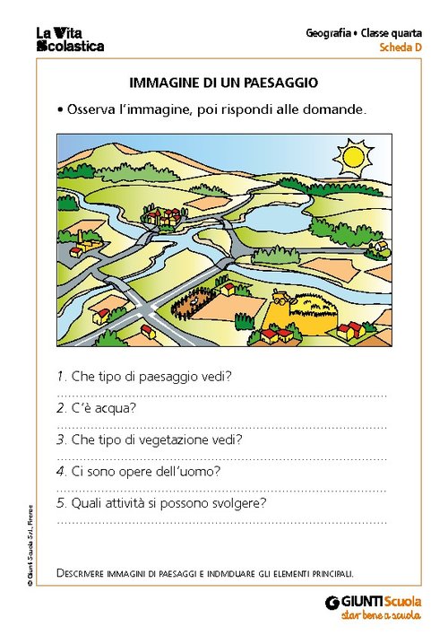 Immagine di un paesaggio | Giunti Scuola Immagine di un paesaggio | Giunti Scuola