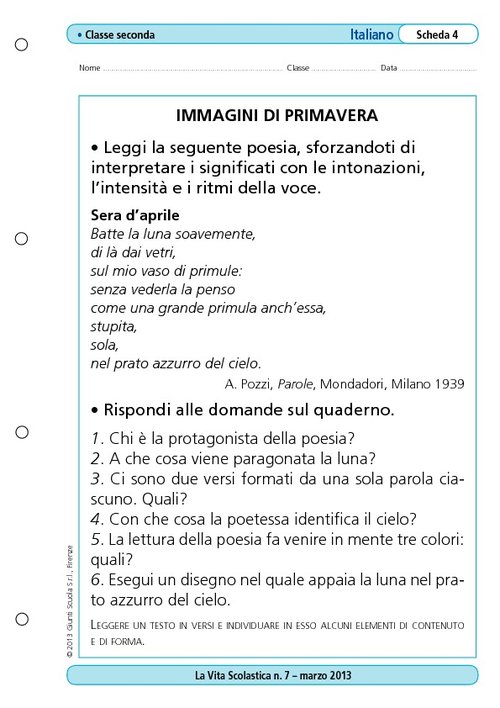 Immagini di primavera | Giunti Scuola Immagini di primavera | Giunti Scuola