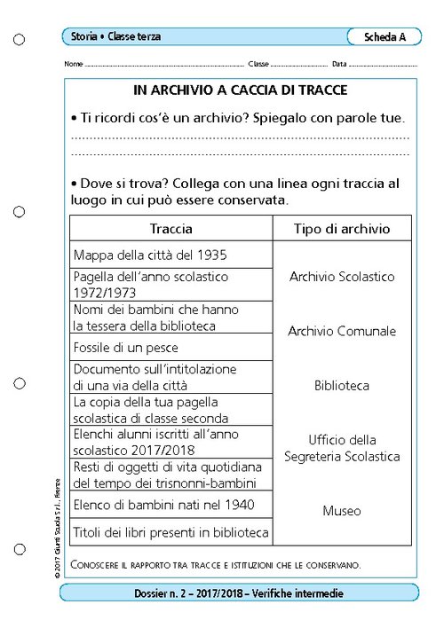 In archivio a caccia di tracce | Giunti Scuola In archivio a caccia di tracce | Giunti Scuola