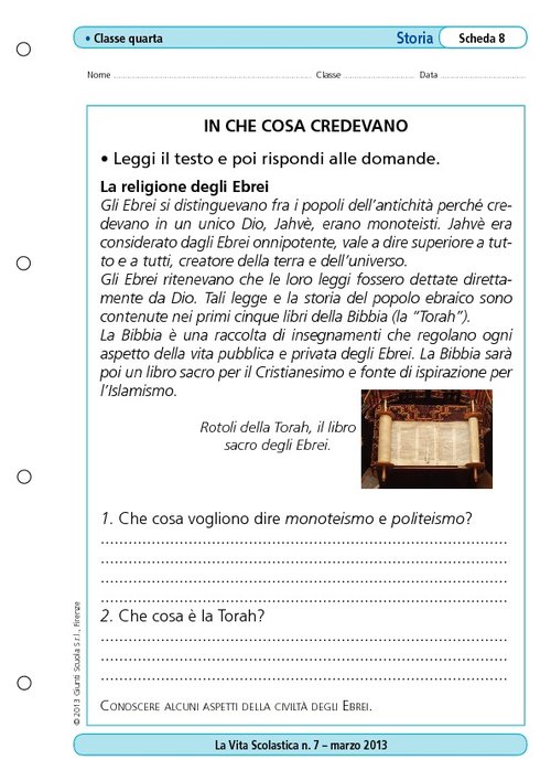 In che cosa credevano | Giunti Scuola In che cosa credevano | Giunti Scuola