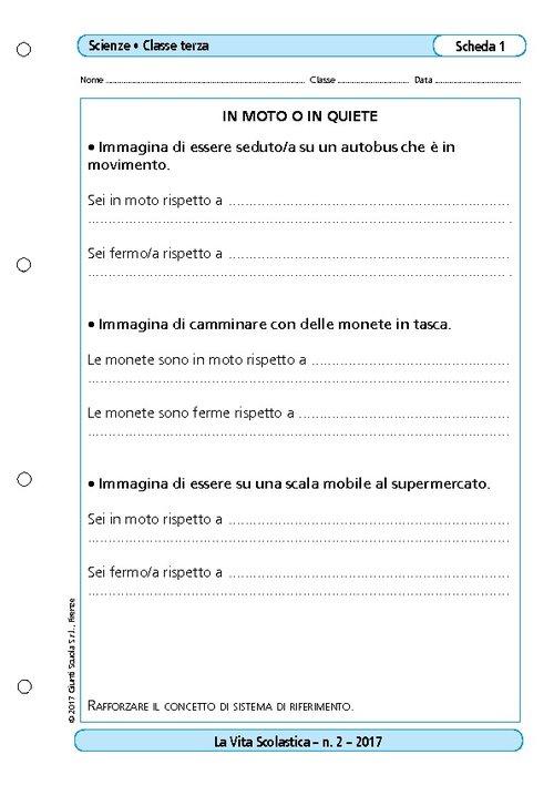 In moto o in quiete | Giunti Scuola In moto o in quiete | Giunti Scuola