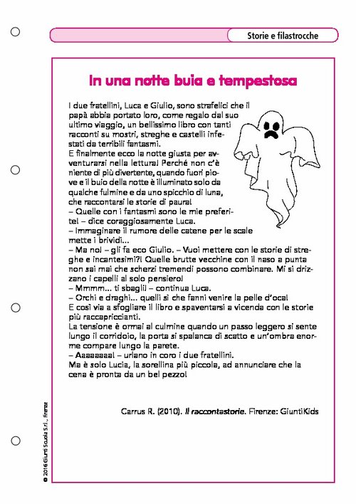 In una notte buia e tempestosa | Giunti Scuola